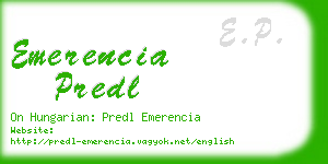 emerencia predl business card